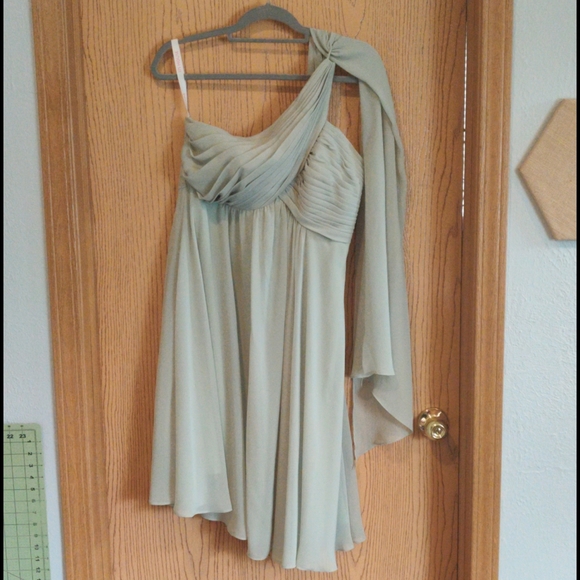 Sage Green Chiffon Bridesmaid Dress 